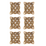 Plättchen aus Messing mit keltischem Knoten, Beschlag für DIY-Projekte (6 Stück)