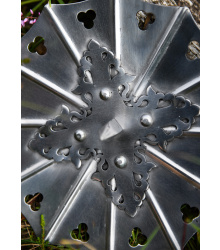 Gotische Schwebescheiben aus dem späten 15. Jh., 1,6 mm Stahl, Paar