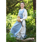 Ärmelloses Überkleid Jarle, Trägerkleid, blaugrau/natur