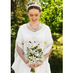 Mittelalter Hochzeitskleid mit Korsage, Brautkleid Fine, weiß/natur, Gr. M