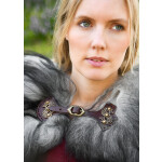 Verschluss für Schulterfell, braun