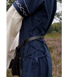 Mittelalterkleid Alvina, blau/natur