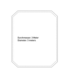 Bodenplane für Zelte, aus PVC, 3 Meter Durchmesser