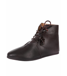 Schnürschuhe, dunkelbraun, halbhoch, seitlich...