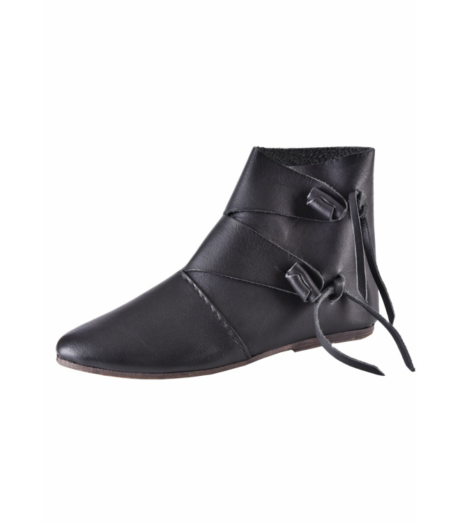 Frühmittelalterliche Wikingerschuhe Jorvik, schwarz