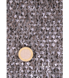 Kettenhemd Haubergeon, Flachring, ID 8mm, unbehandelt