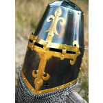 Topfhelm der Rieter von Kornburg, Nürnberg um 1375, 1,6 mm Stahl