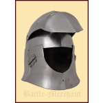 Topfhelm mit Klappvisier, 1,6 mm Stahl