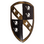 Wappenschild mit Löwen, weiß-schwarz