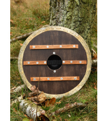 Wikingerschild Vegvísir mit Rohaut-Umrandung, 60 cm