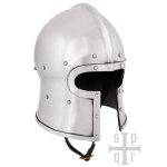 Barbuta in T-Form, 15. Jh., Mittelalter-Helm für Schaukampf, 2 mm Stahl