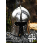 Barbuta in T-Form, 15. Jh., Mittelalter-Helm für Schaukampf, 2 mm Stahl