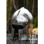Barbuta in T-Form, 15. Jh., Mittelalter-Helm für Schaukampf, 2 mm Stahl