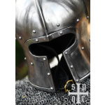 Barbuta in T-Form, 15. Jh., Mittelalter-Helm für Schaukampf, 2 mm Stahl