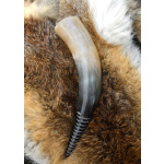 Wikinger-Trinkhorn mit Spiralcarving