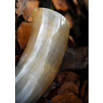 Wikinger-Trinkhorn mit Spiralcarving