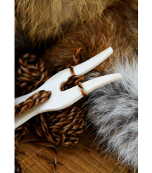 Strickgabel aus Knochen, 12 cm