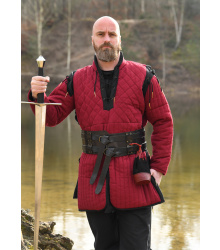 Gambeson mit abnehmbaren Ärmeln, weinrot - schwarz