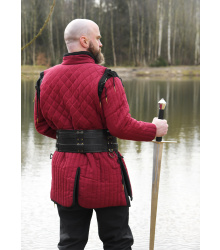 Gambeson mit abnehmbaren Ärmeln, weinrot - schwarz