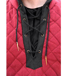 Gambeson mit abnehmbaren Ärmeln, weinrot - schwarz