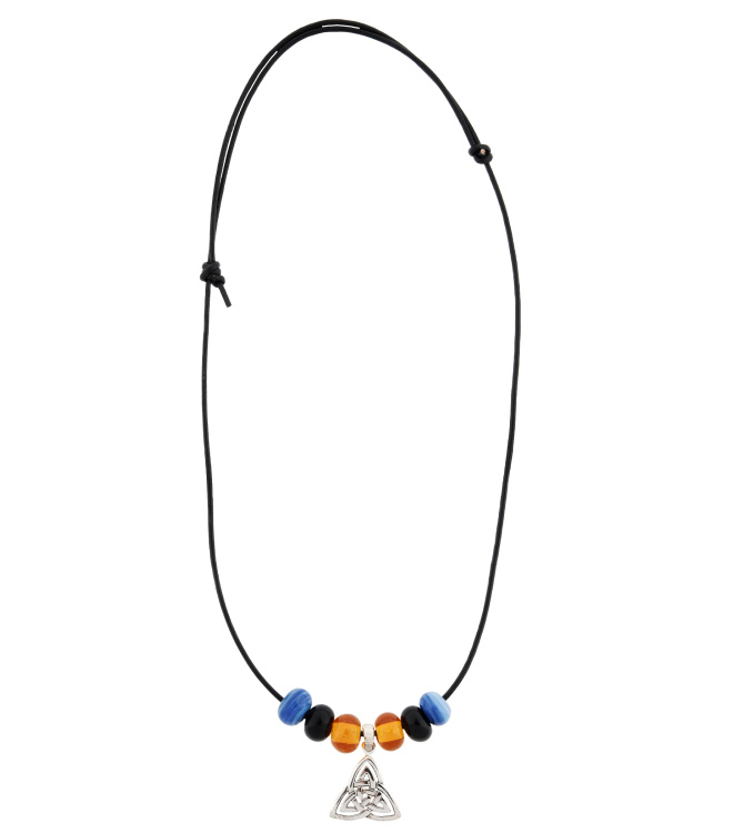 Glasperlenkette mit Trinity-Anhänger