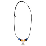 Glasperlenkette mit Trinity-Anhänger