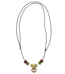 Glasperlenkette mit Yggdrasil-Anhänger