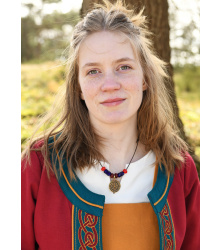 Glasperlenkette mit Vegvisir-Anhänger