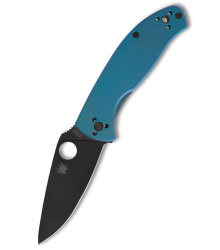 Spyderco Tenacious R.I.L. Blue Titanium, Black Blade, Taschenmesser