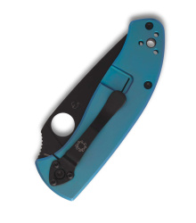 Spyderco Tenacious R.I.L. Blue Titanium, Black Blade, Taschenmesser