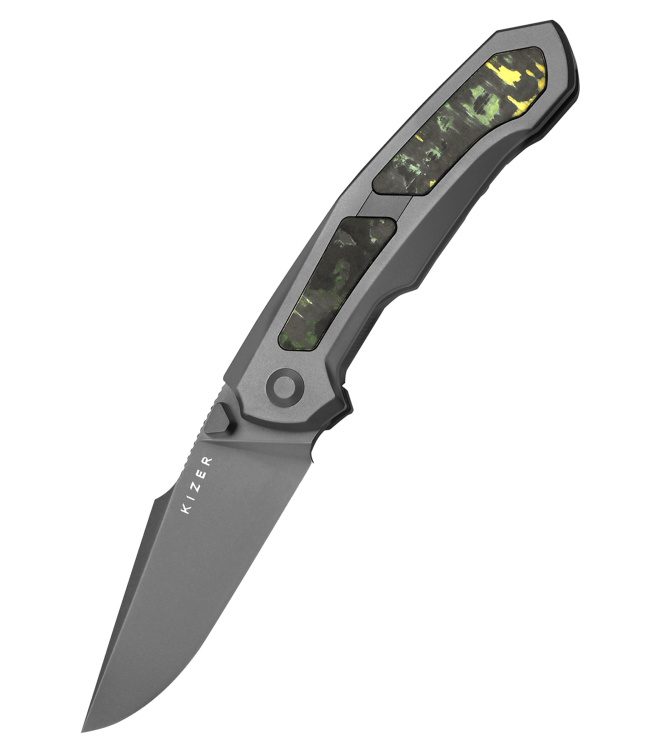 Kizer Knives Feweed TI Fat Carbon, Toxic Storm, Taschenmesser