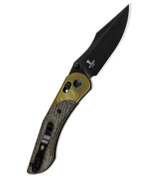 Kizer Knives, Mini Mystic, 154CM, Burlap Micarta + PEI, Taschenmesser