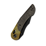 Kizer Knives, Mini Mystic, 154CM, Burlap Micarta + PEI, Taschenmesser