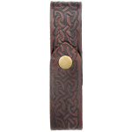 Becherhalter aus Leder mit Prägung, braun