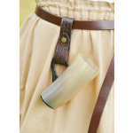 Becherhalter aus Leder mit Prägung, braun