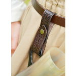 Becherhalter aus Leder mit Prägung, braun