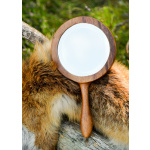 Handspiegel aus Holz mit Triskele und keltischen Knoten, ca. 28 cm