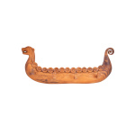 Rustikale Garderobe aus Holz, Wikinger-Schiff, ca. 48 cm