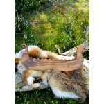 Rustikale Garderobe aus Holz, Wikinger-Schiff, ca. 48 cm