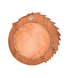 Wandspiegel Midgardschlange aus Holz, handgeschnitzt