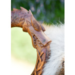 Wandspiegel Midgardschlange aus Holz, handgeschnitzt
