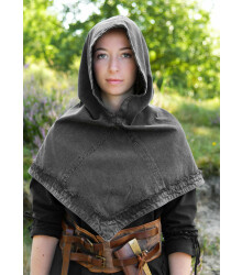Mittelalter Gugel Stig, Used-Look, verschiedene Farben