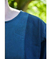 Mittelalter Tunika Egil mit Stickerei, Used-Look, blau