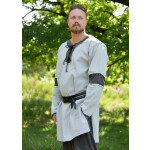 Mittelalter Tunika Sigval, Materialmix, Used-Look, grau