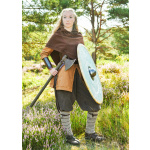 Mittelalter Hose Gorm, Used-Look, schwarz/braun