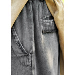 Mittelalter Hose Gorm, Used-Look, schwarz/braun