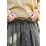 Mittelalter Hose Gorm, Used-Look, schwarz/braun