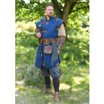 Mittelalter Gambeson Vari, Used-Look, blau - braun