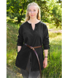 Mittelalter Tunika Yrsa, Used-Look, schwarz