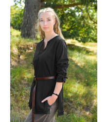 Mittelalter Tunika Yrsa, Used-Look, schwarz